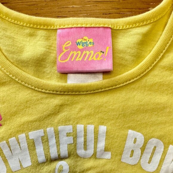 EMMA WIGGLE The Wiggles Girls T-Shirt 4 4T Yellow Bows & Ballet Tee Top Cotton - Picture 4 of 6